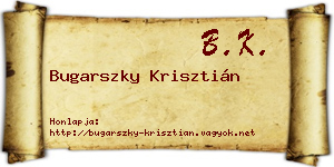 Bugarszky Krisztián névjegykártya