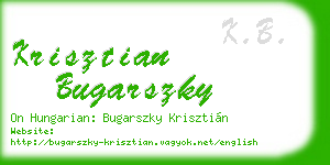 krisztian bugarszky business card