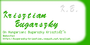 krisztian bugarszky business card